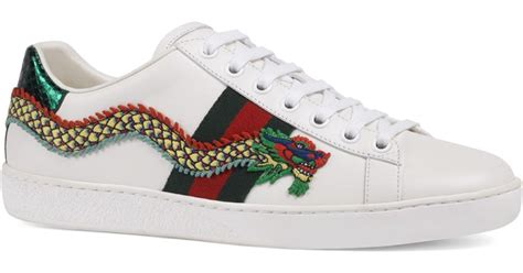 gucci white dragon ace sneakers 38it|Gucci new ace dragon.